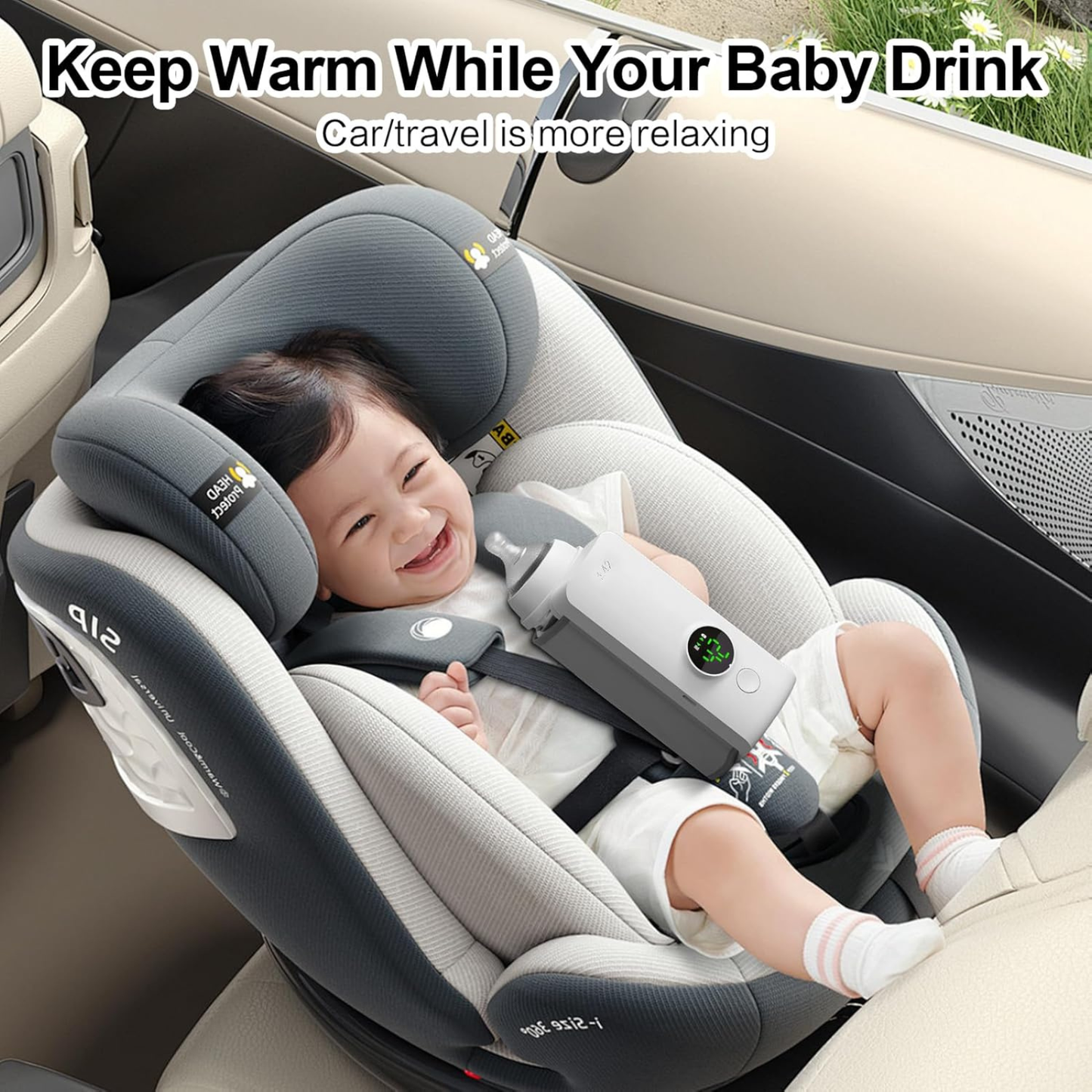 Portable Baby Bottle Warmer - Perfect for Travel, Night Feeds or Outings.